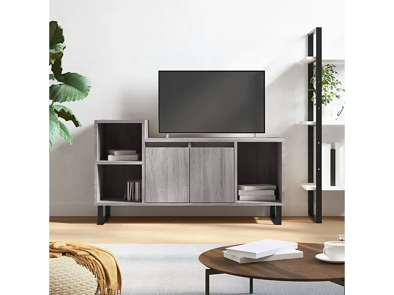 Móvel de TV 100x35x55 cm derivados de madeira cinzento sonoma PT980532