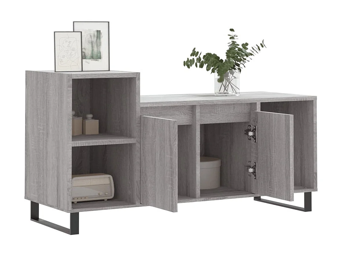 Meuble TV Sonoma gris 100x35x55 cm Bois d'ingénierie BE1787