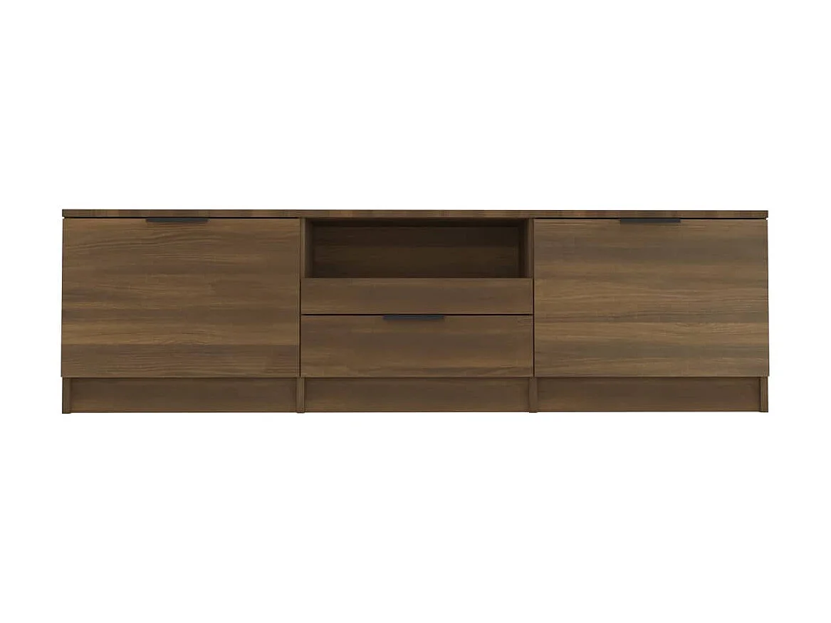 Meuble TV Chêne marron 140x35x40 cm Bois d'ingénierie BE70886