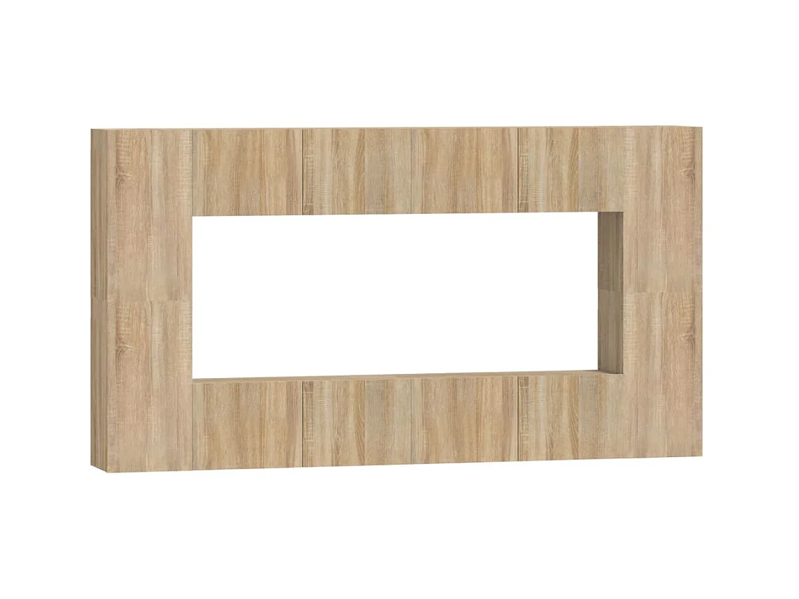 Ensemble de meubles TV 8 pcs Chêne sonoma Bois d'ingénierie BE99157