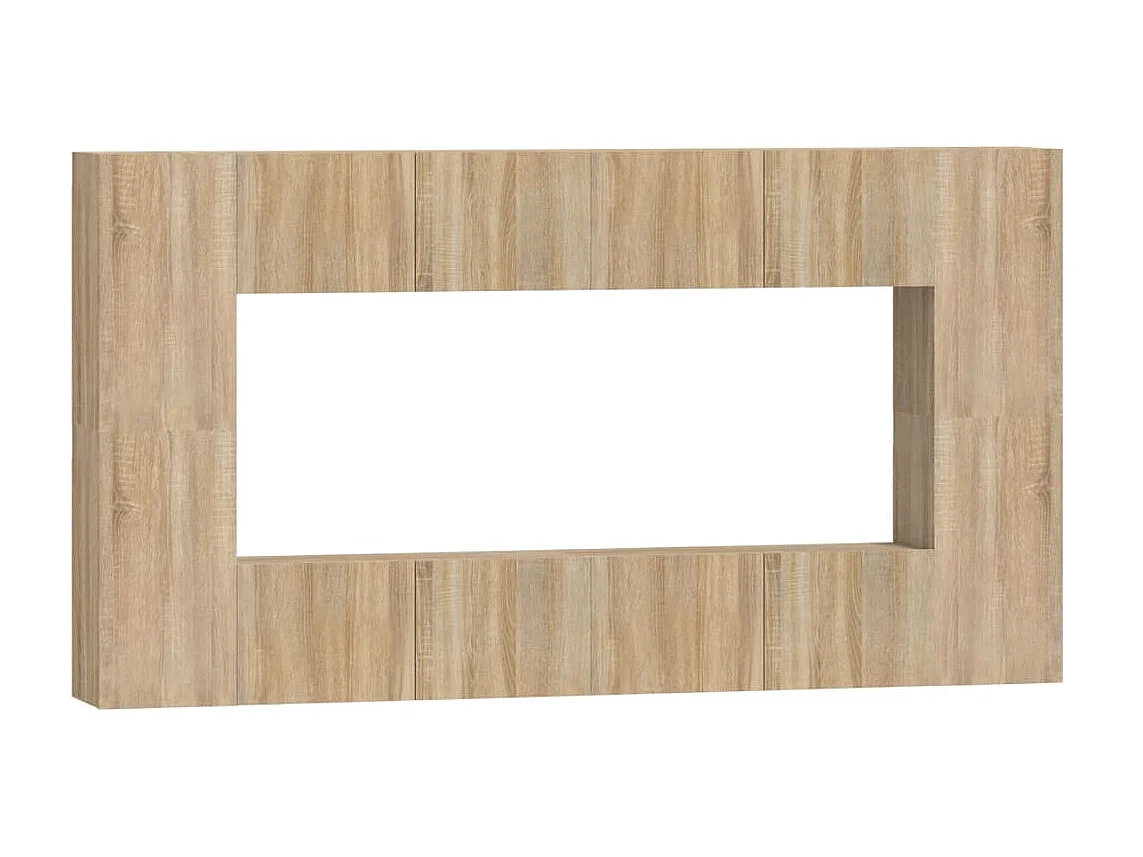 Ensemble de meubles TV 8 pcs Chêne sonoma Bois d'ingénierie BE99157