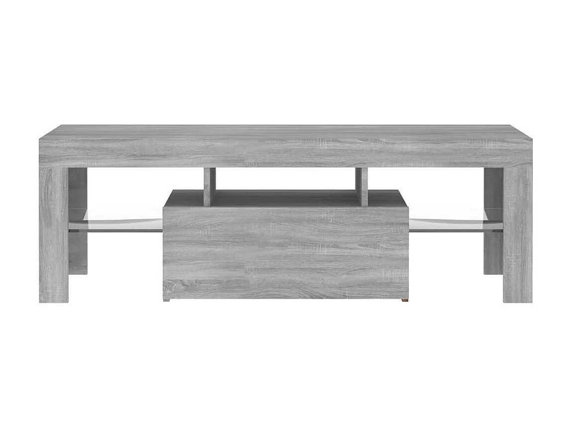 Meuble TV avec lumières LED sonoma gris 120x35x40 cm BE35111