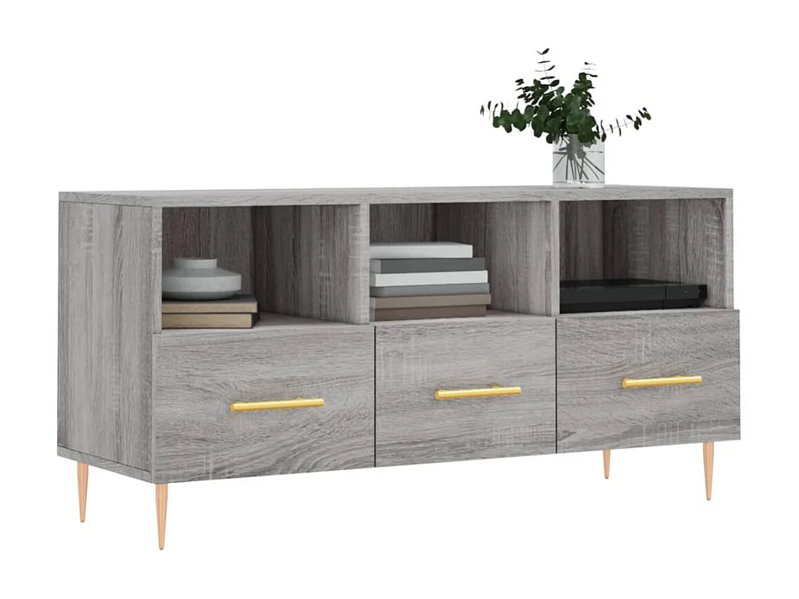 Meuble TV sonoma BEis 102x36x50 cm bois d'ingénierie BE53926