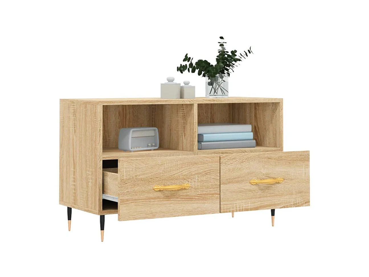 Meuble TV Chêne sonoma 80x36x50 cm Bois d'ingénierie BE19406