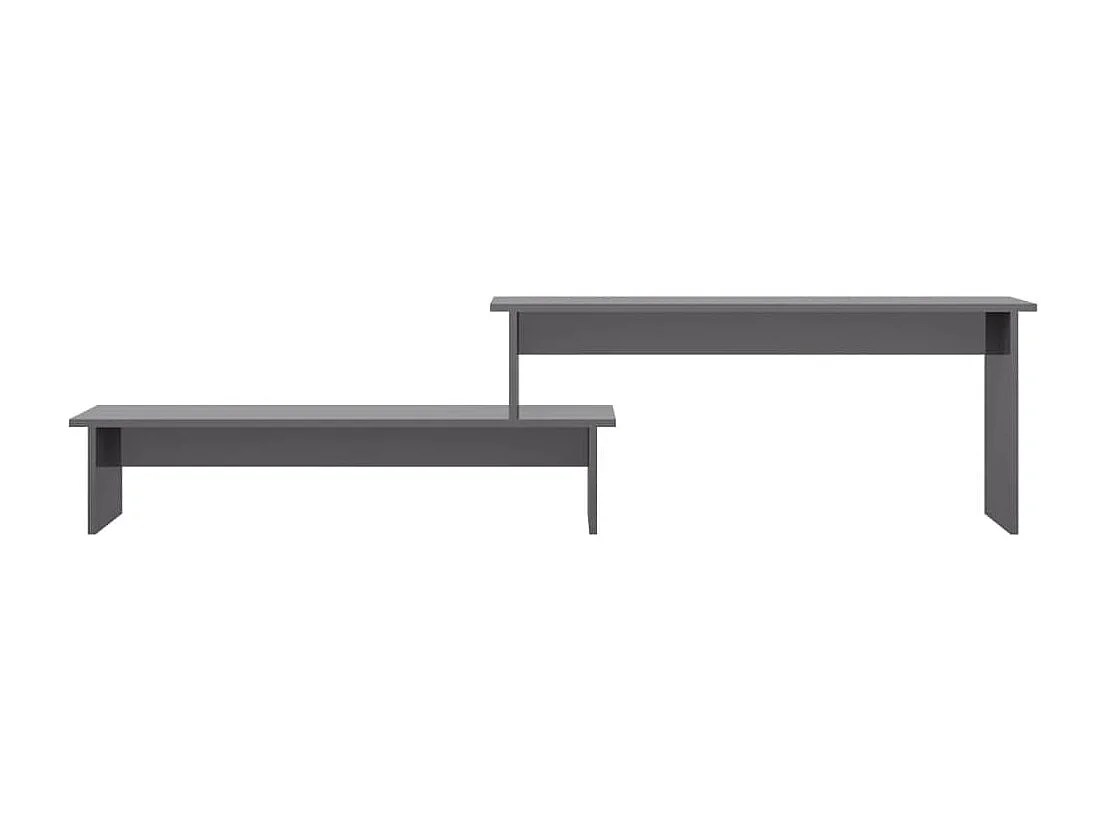 Meuble TV Gris brillant 180x30x43 cm Aggloméré BE12964