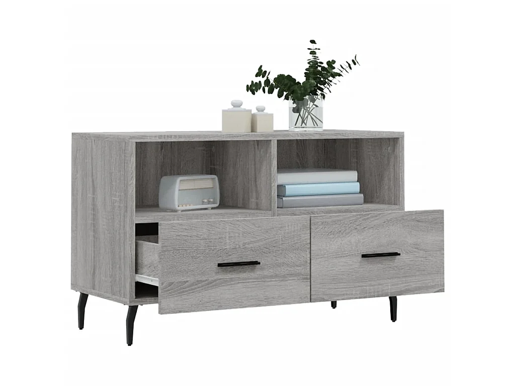 Meuble TV Sonoma BEis 80x36x50 cm Bois d'ingénierie BE74227