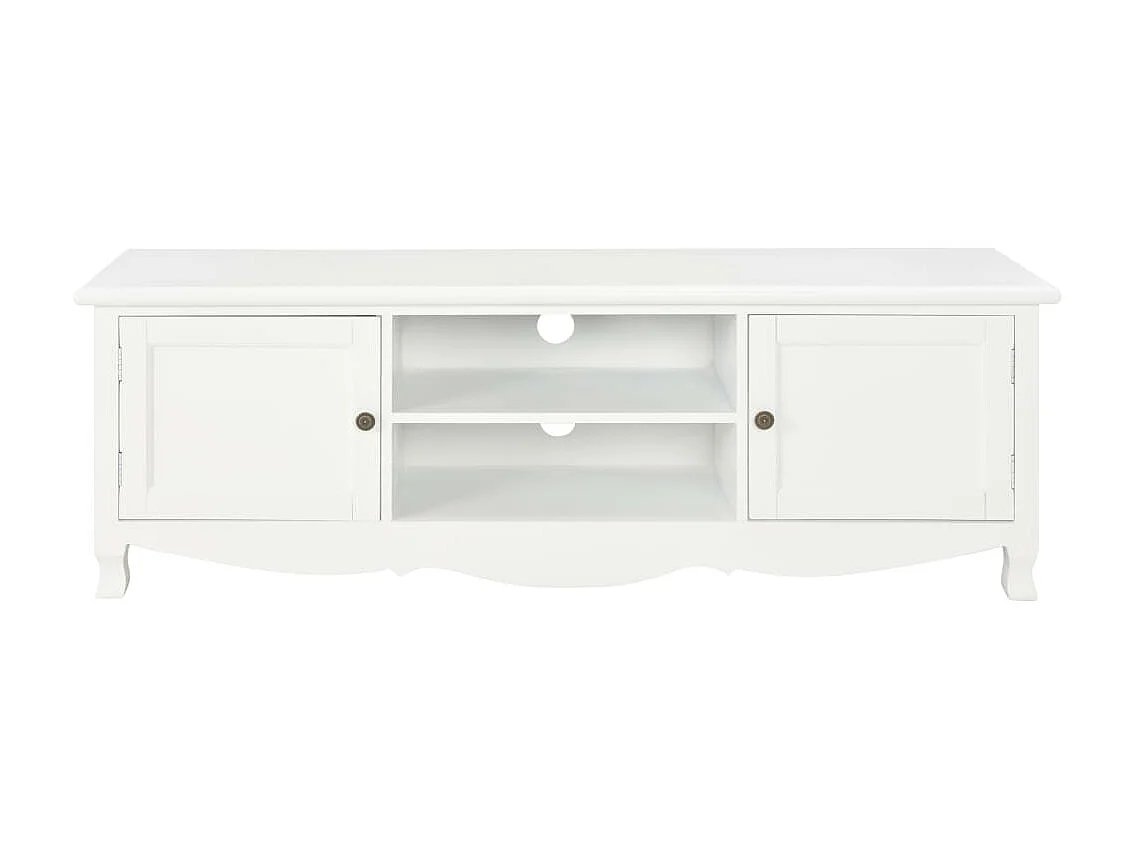 Meuble TV Blanc 120 x 30 x 40 cm Bois BE94824