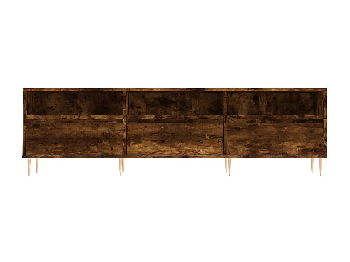 Mueble de TV madera contrachapada roble ahumado 150x30x44,5 cm ES92859