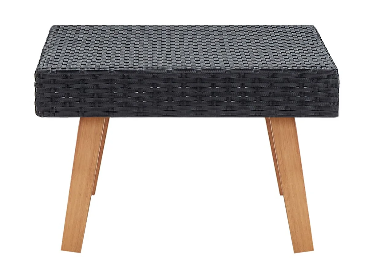 Tuintafel poly rattan zwart NL423324