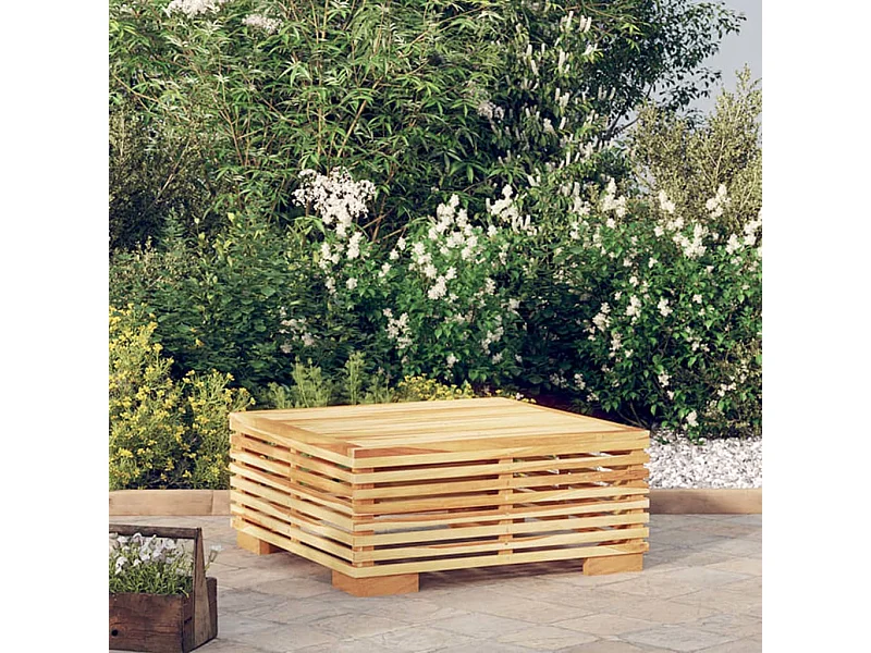 Mesa de centro para jardín madera maciza teca 69,5x69,5x31 cm ES574777