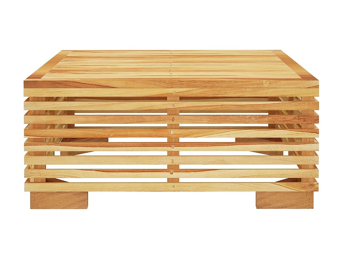 Table basse de jardin 69,5x69,5x31 cm Bois massif de teck OFR20270 BonneVie Meuble