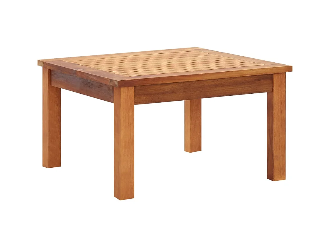 Table basse de jardin 60x60x36 cm Bois solide d'acacia OFR85100 BonneVie Meuble