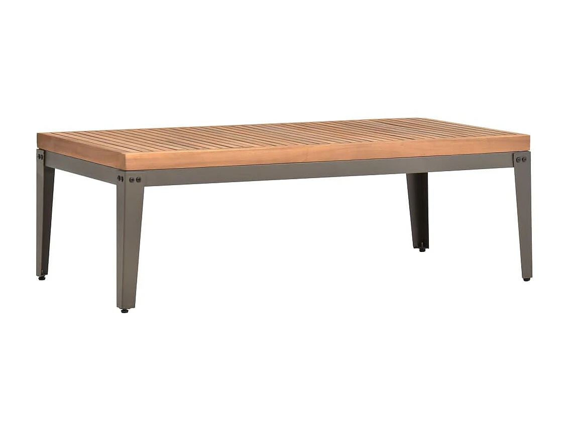 Table basse de jardin 110x55x36 cm Bois solide d'acacia OFR14456 BonneVie Meuble