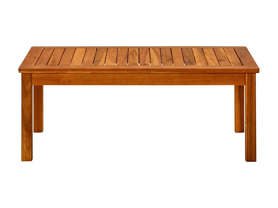 Table basse de jardin 90x50x36 cm Bois solide d'acacia OFR35677 BonneVie Meuble