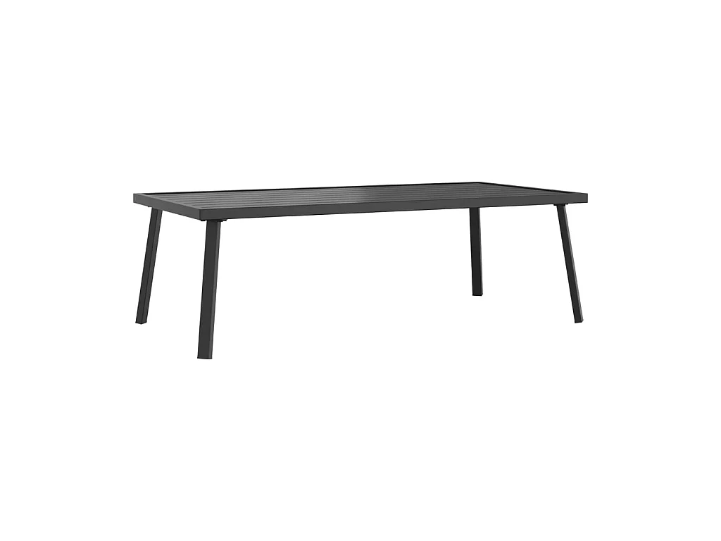 Mesa de centro para jardín acero gris antracita 110x55x35 cm ES400070