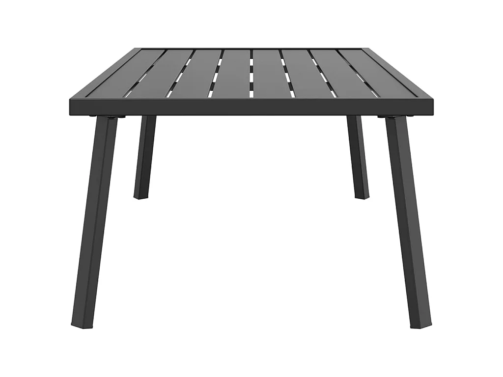 Table basse de jardin anthracite 110x55x35 cm acier OFR13600 BonneVie Meuble