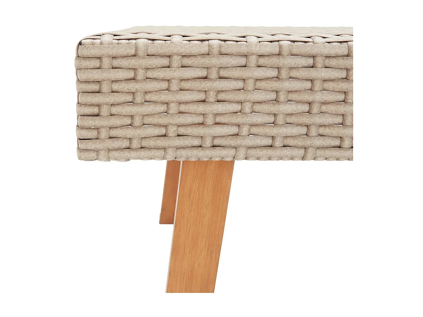 Table basse de jardin Résine tressée Beige OFR93580 BonneVie Meuble