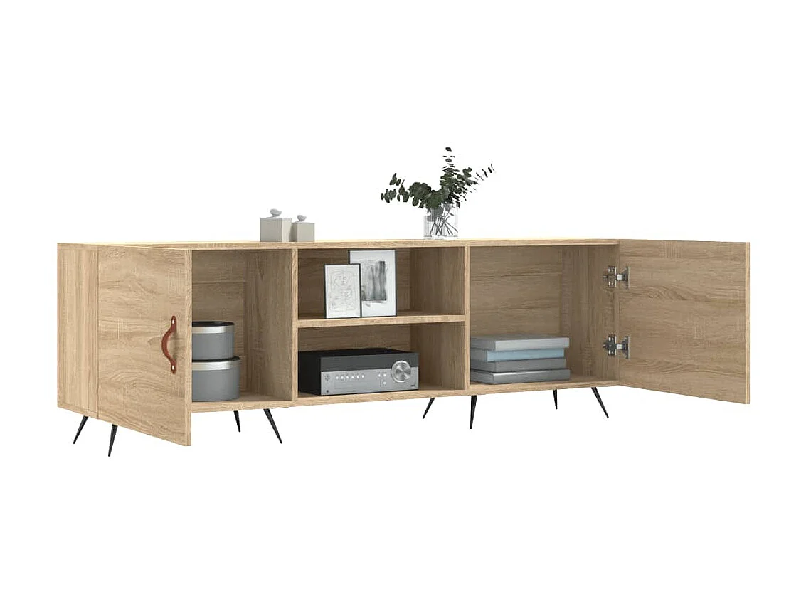 Meuble TV chêne sonoma 150x30x50 cm bois d'ingénierie GR32276