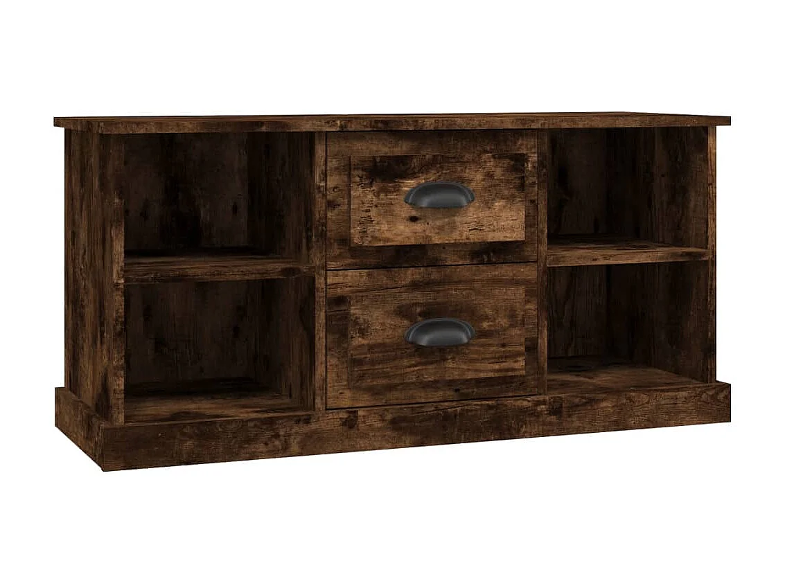 Meuble TV chêne fumé 99,5x35,5x48 cm bois d'ingénierie BE58042