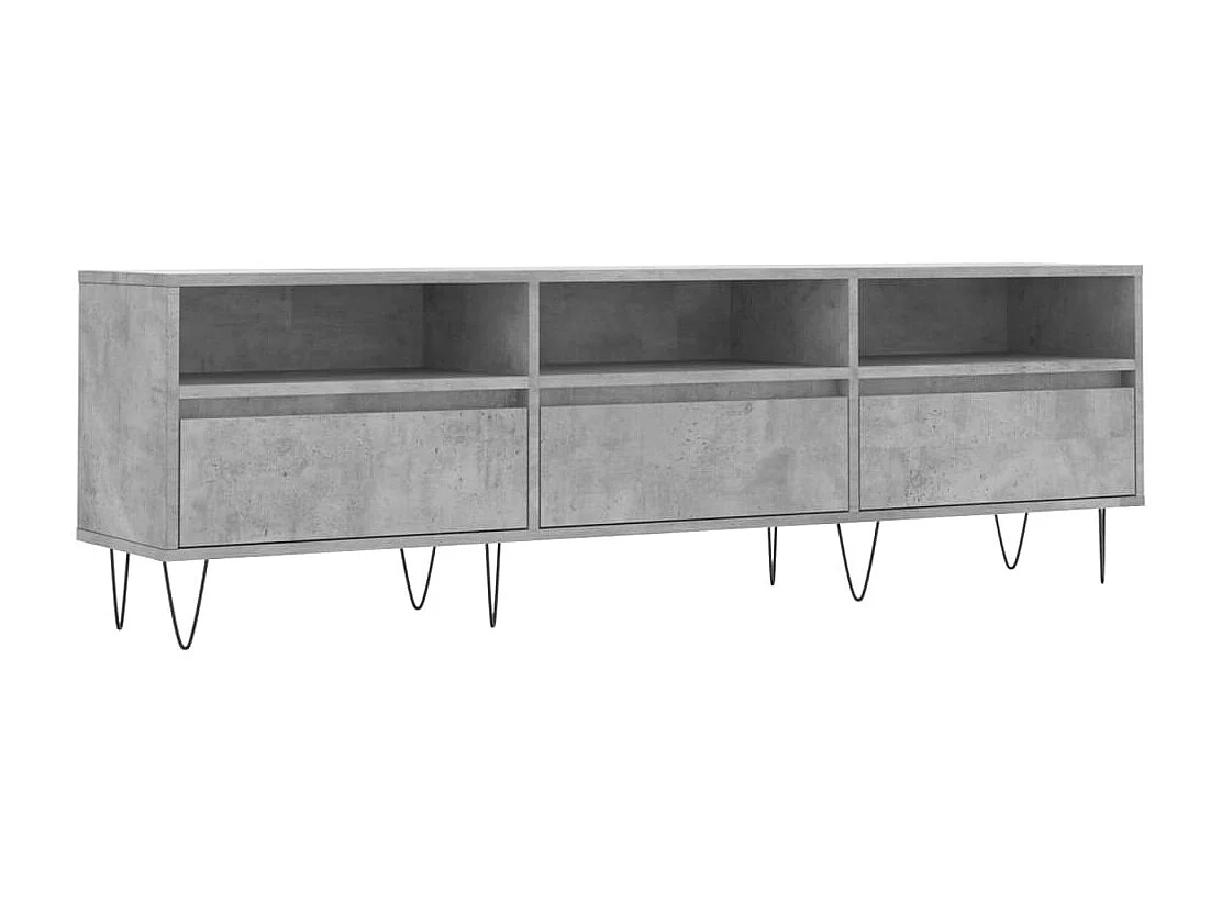 TV-Schrank,TV-Möbel Betongrau 150x30x44,5 cm Holzwerkstoff -gkd90858