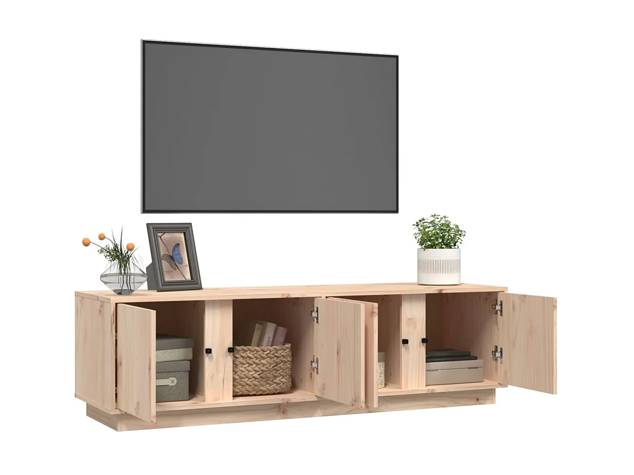Meuble TV 140x40x40 cm Bois de pin massif BE52207