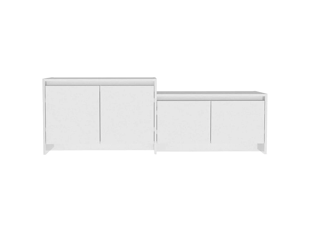 TV-Schrank,TV-Möbel Hochglanz-Weiß 146,5x35x50 cm Holzwerkstoff -gkd902826