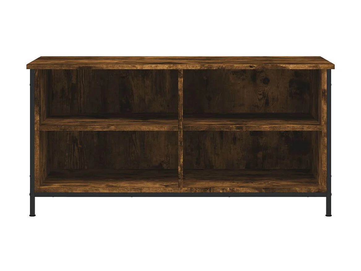 Meuble TV Chêne fumé 100x40x50 cm Bois d'ingénierie BE48127