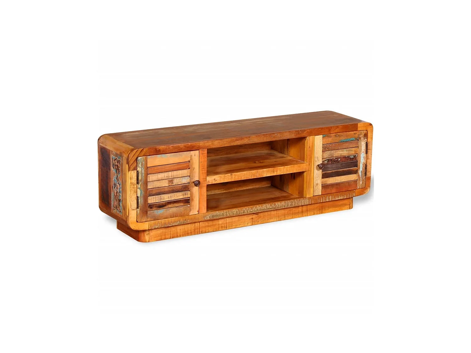 Mueble de TV madera maciza reciclada 120x30x40 cm ES98071