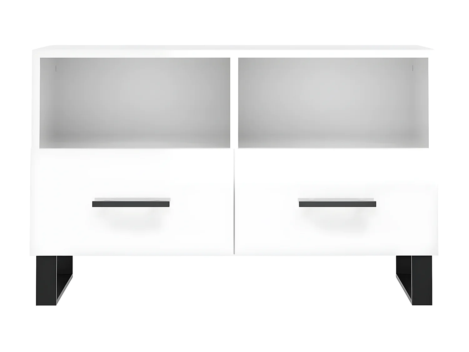 TV-Schrank,TV-Möbel Hochglanz-Weiß 80x36x50 cm Holzwerkstoff -gkd663307