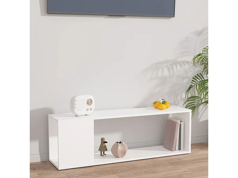 Tv-meubel 100x24x32 cm bewerkt hout wit NL371620