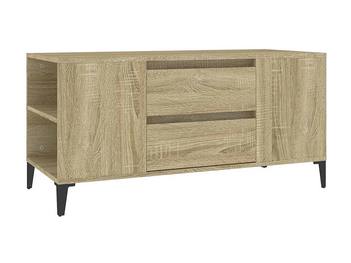 Meuble TV Chêne sonoma 102x44,5x50 cm Bois d'ingénierie BE55711