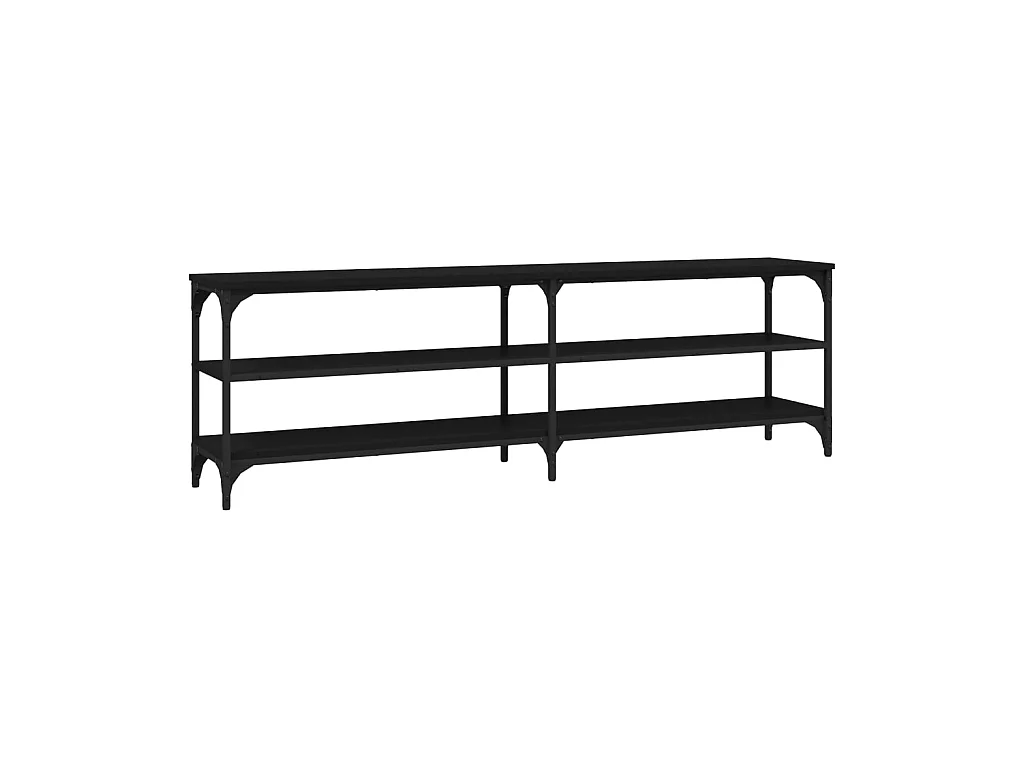 Tv-meubel 160x30x50 cm bewerkt hout zwart NL342256