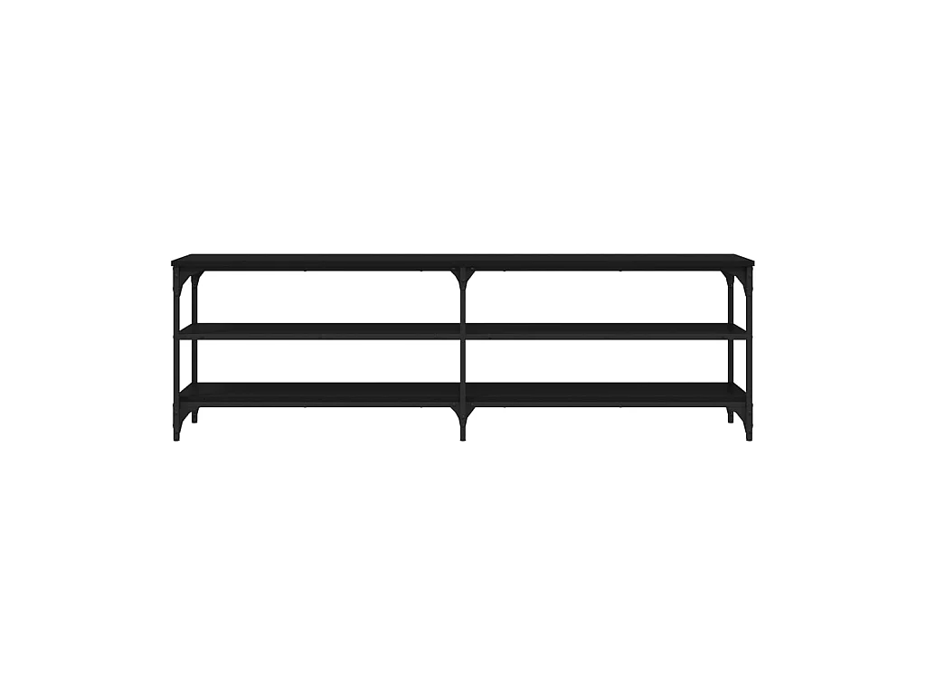 Tv-meubel 160x30x50 cm bewerkt hout zwart NL342256