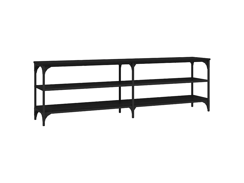 Meuble TV Noir 160x30x50 cm bois d'ingénierie BE74138