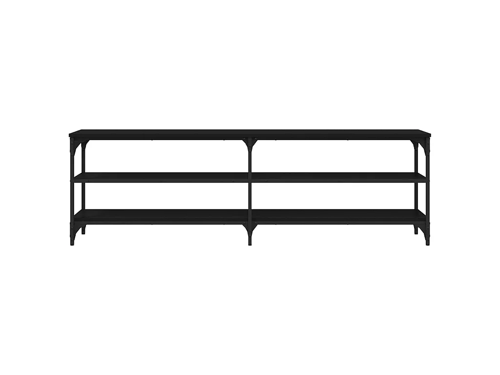 Meuble TV Noir 160x30x50 cm bois d'ingénierie BE74138