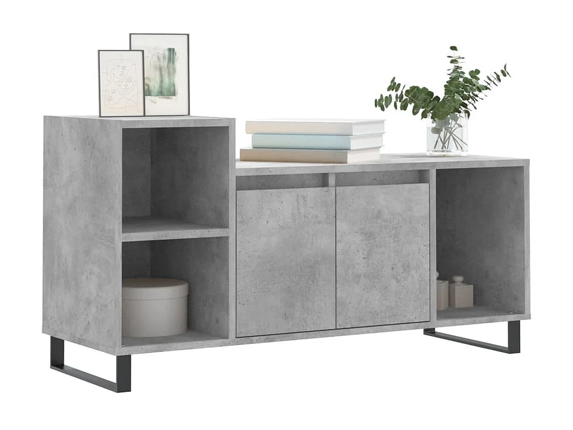 TV-Schrank,TV-Möbel Betongrau 100x35x55 cm Holzwerkstoff -gkd22983