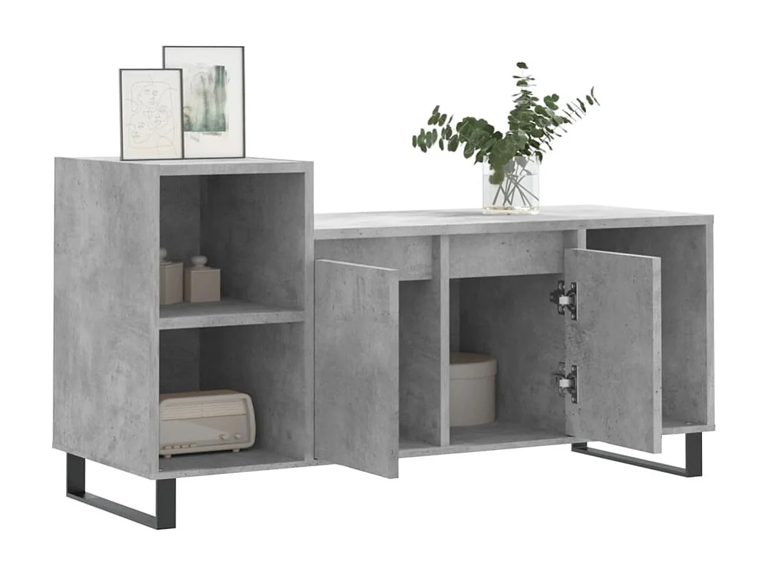 TV-Schrank,TV-Möbel Betongrau 100x35x55 cm Holzwerkstoff -gkd22983