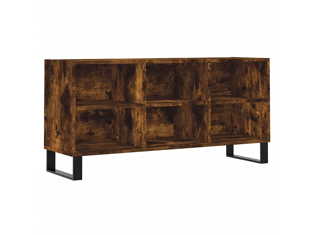 Meuble TV chêne fumé 103,5x30x50 cm bois d'ingénierie BE82127