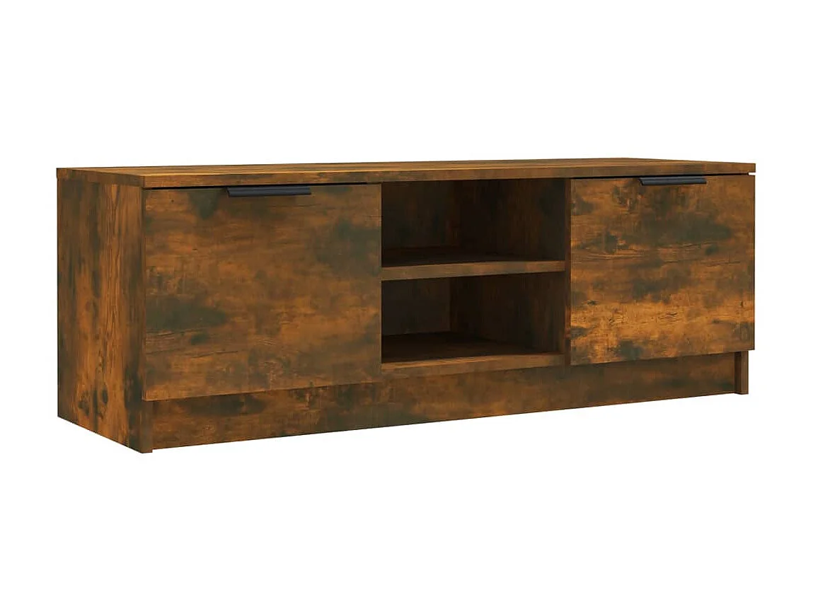 Meuble TV Chêne fumé 102x35x36,5 cm Bois d'ingénierie BE96442