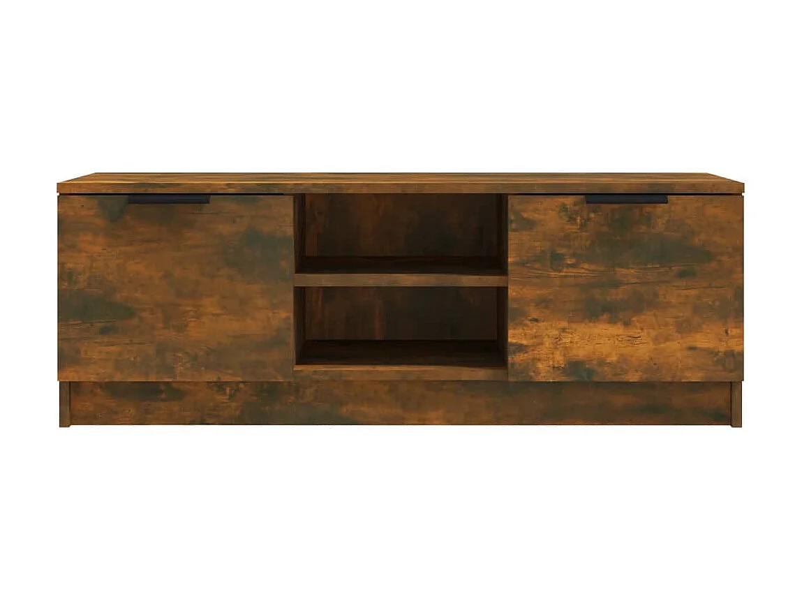 Meuble TV Chêne fumé 102x35x36,5 cm Bois d'ingénierie BE96442