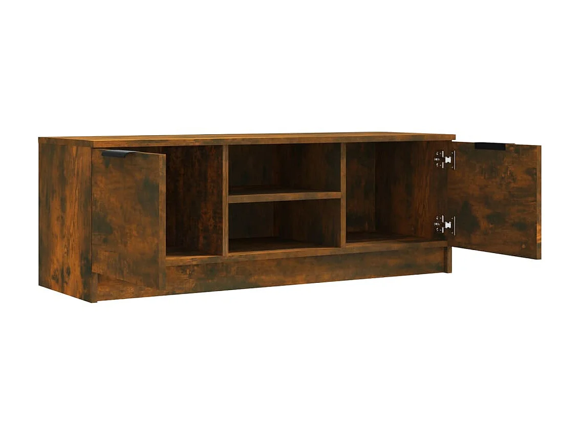 Meuble TV Chêne fumé 102x35x36,5 cm Bois d'ingénierie BE96442