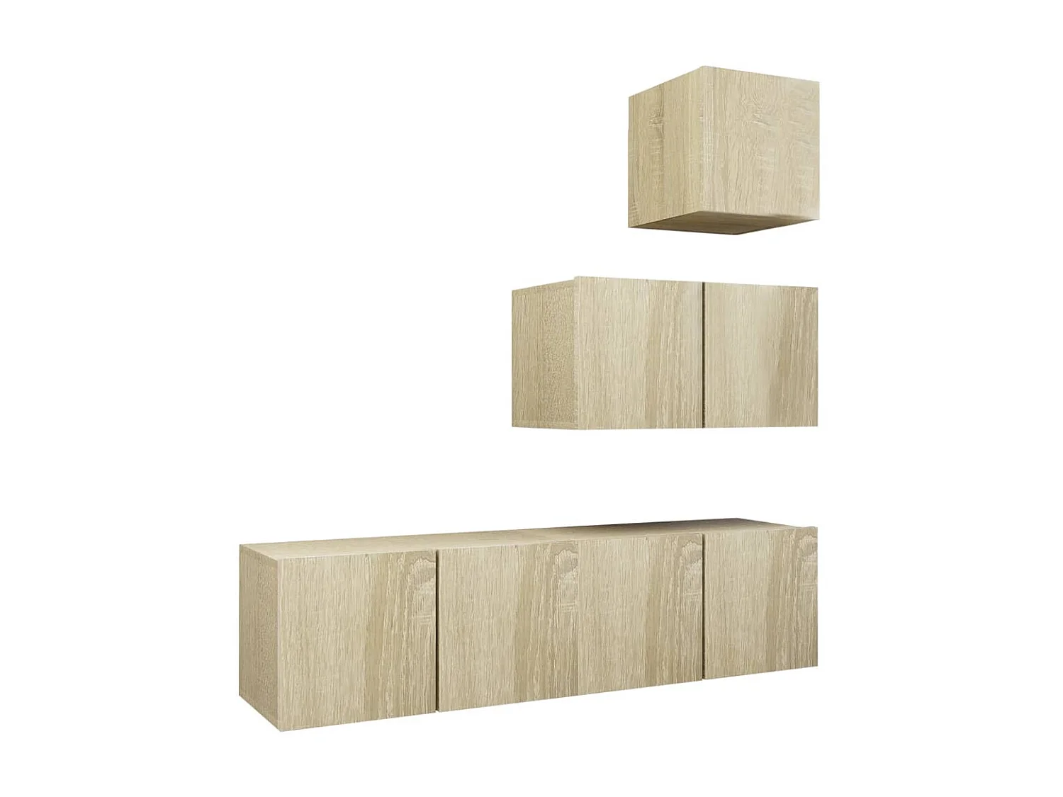 4-tlg. TV-Schrank-Set,TV-Möbel Sonoma-Eiche Holzwerkstoff -gkd545725