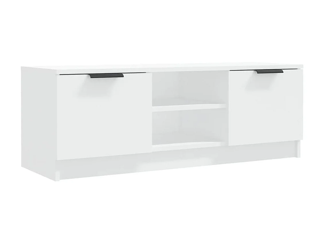 Meuble TV Blanc 102x35x36,5 cm Bois d'ingénierie BE63293