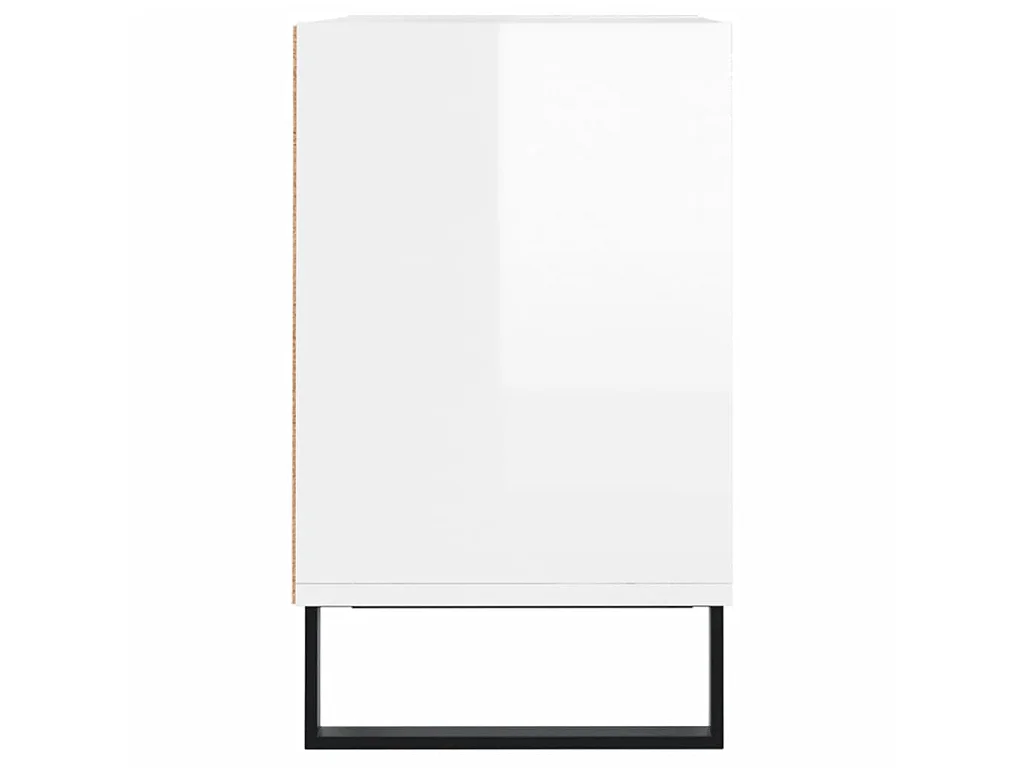 Meuble TV blanc brillant 103,5x30x50 cm bois d'ingénierie BE10378