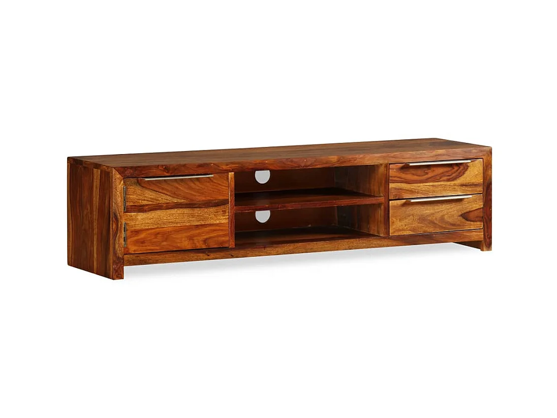 Meuble TV Bois massif de Sesham 120 x 30 x 30 cm BE80108