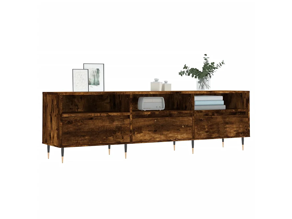 TV-Schrank,TV-Möbel Räuchereiche 150x30x44,5 cm Holzwerkstoff -gkd261957