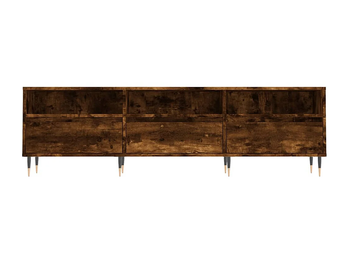 Meuble TV chêne fumé 150x30x44,5 cm bois d'ingénierie BE85997