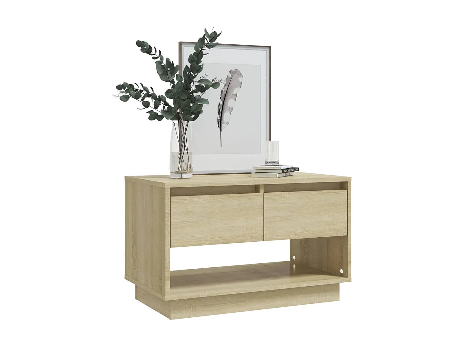 Tv-meubel 70x41x44 cm bewerkt hout sonoma eikenkleurig NL23987