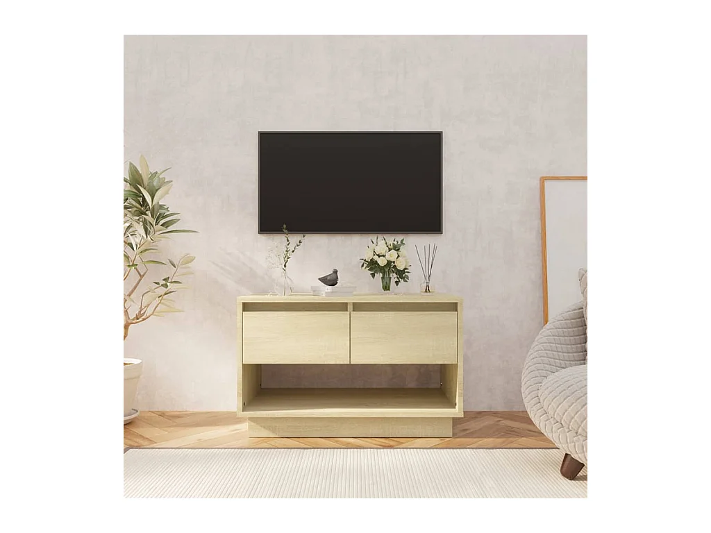 Meuble TV chêne sonoma 70x41x44 cm bois d'ingénierie BE97406