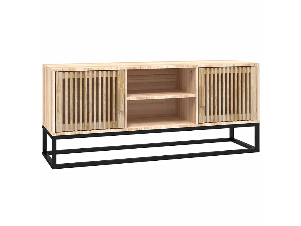 Meuble TV 105x30x45 cm bois d'ingénierie et fer LWW45221